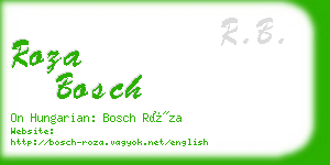 roza bosch business card